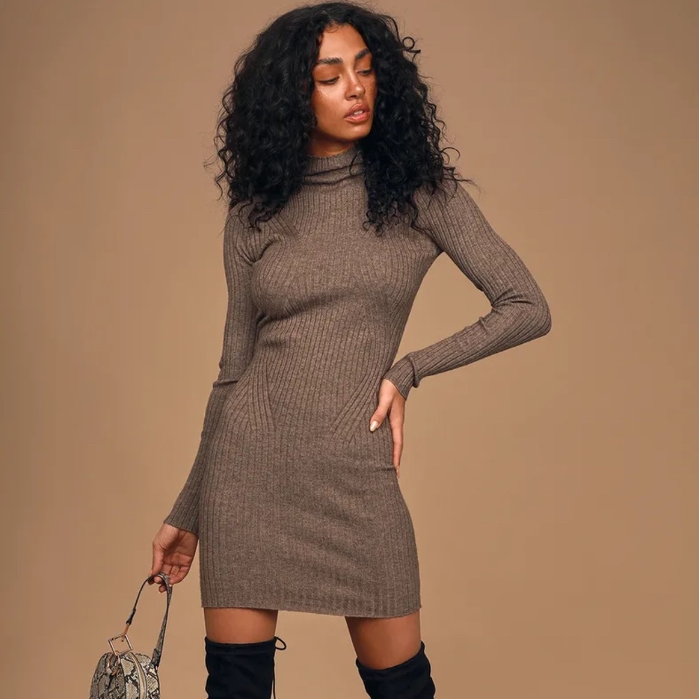 Lulu’s mock neck sweater dress